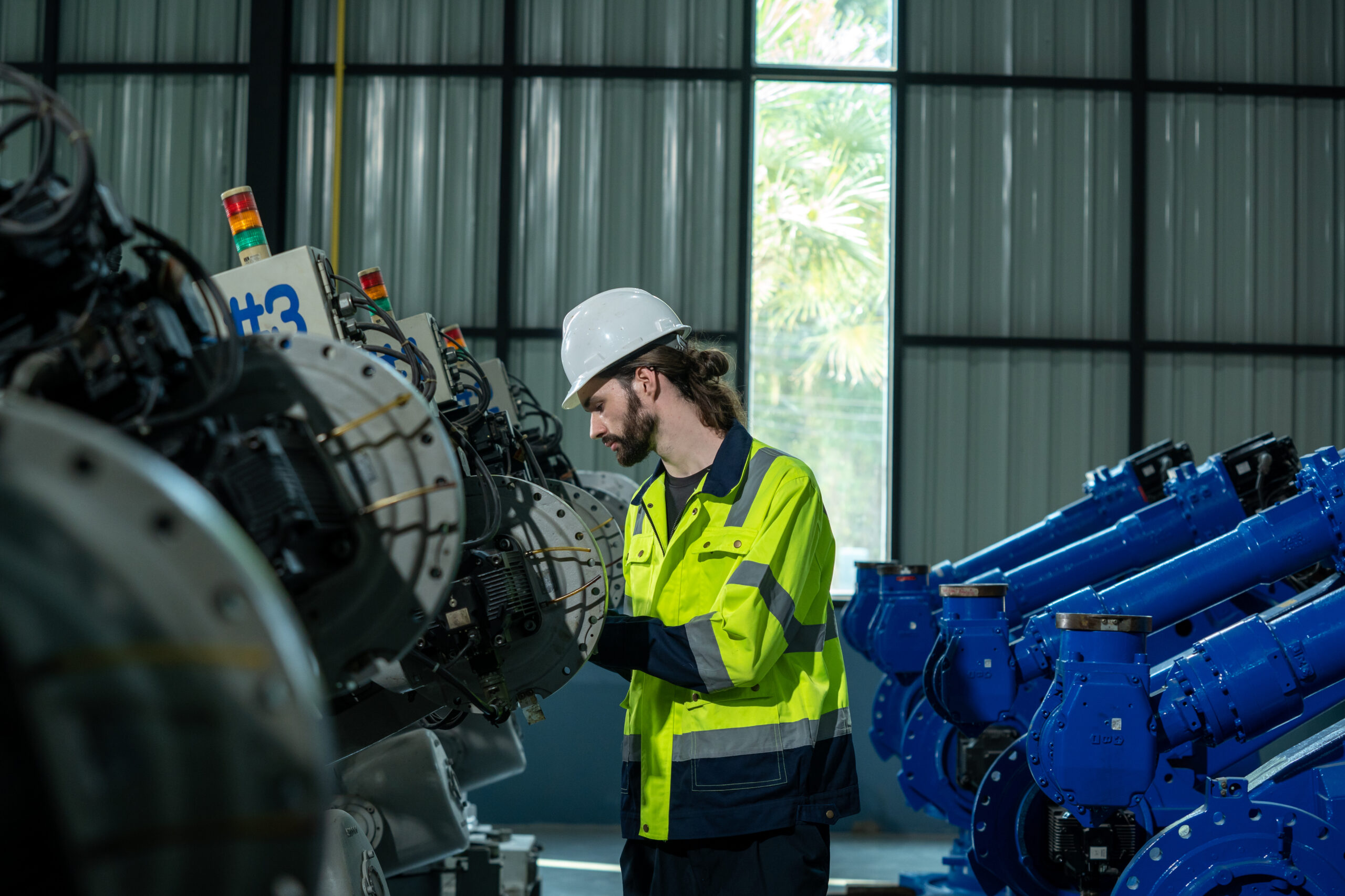 Engineer in intelligent factory industrial check and control aut