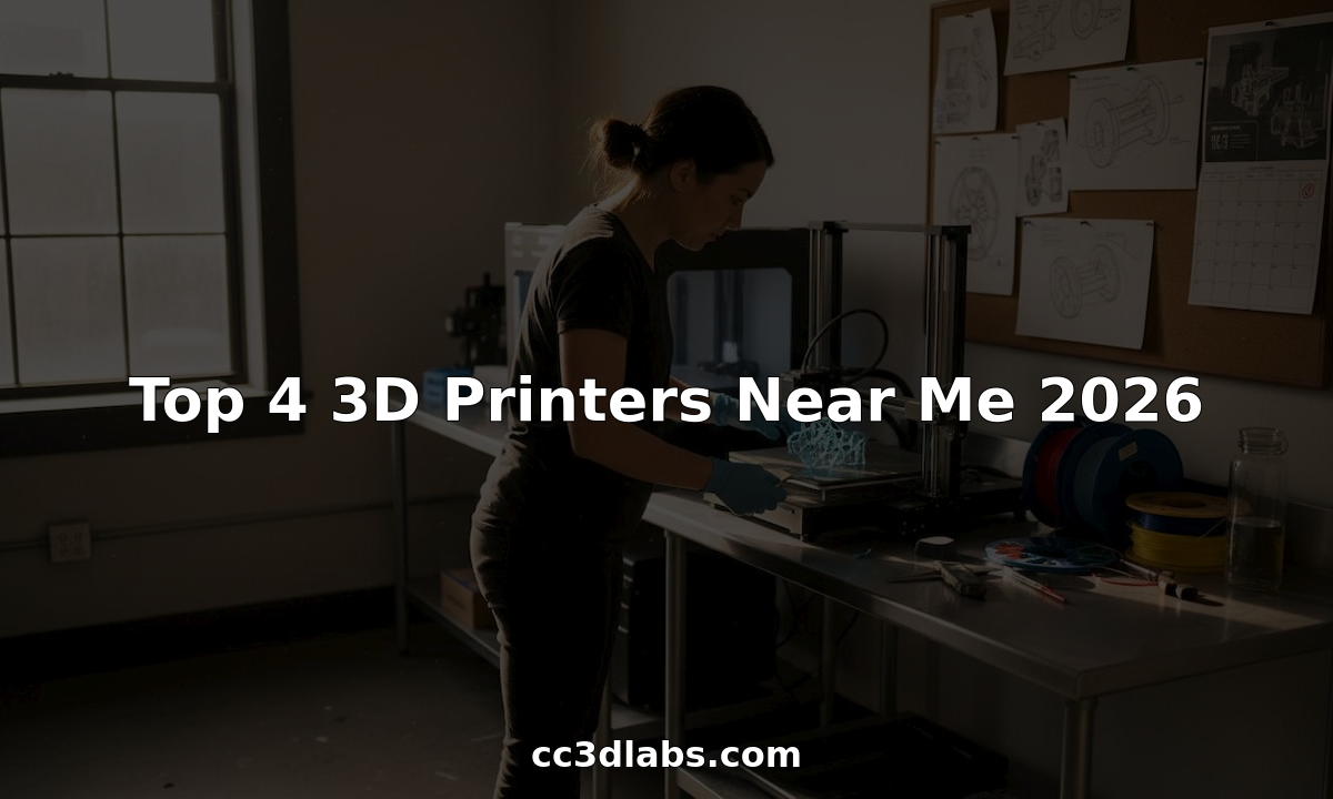 Technician removing prototype at 3D printer workspace