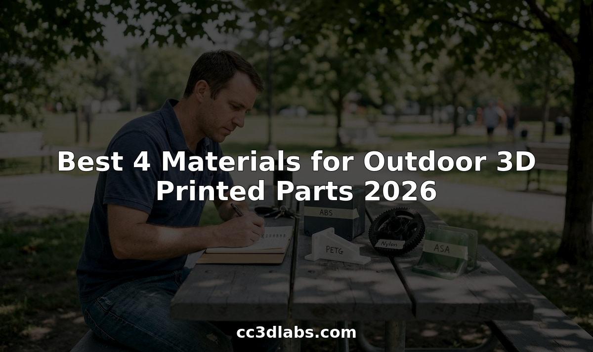 Engineer inspects 3D printed outdoor materials