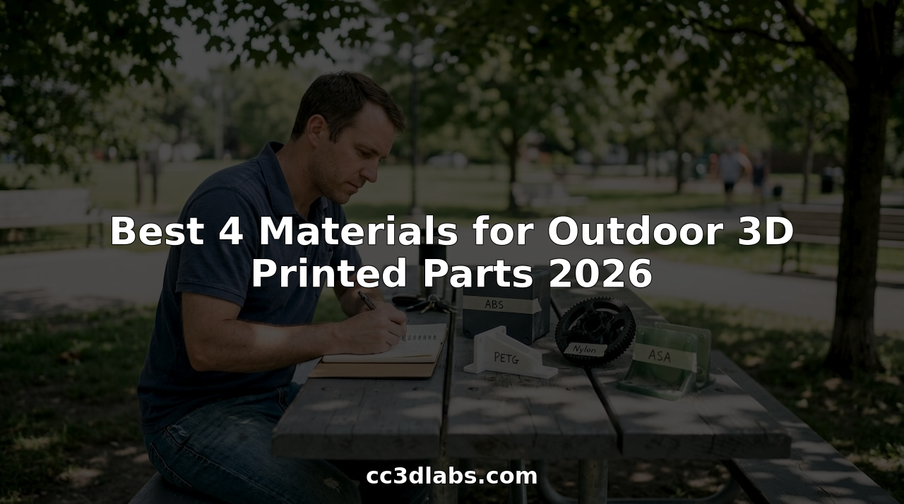 Engineer inspects 3D printed outdoor materials