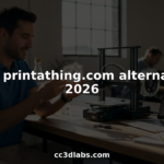 Engineer reviews 3D print prototype at workspace