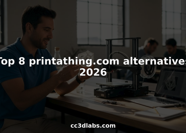 Engineer reviews 3D print prototype at workspace