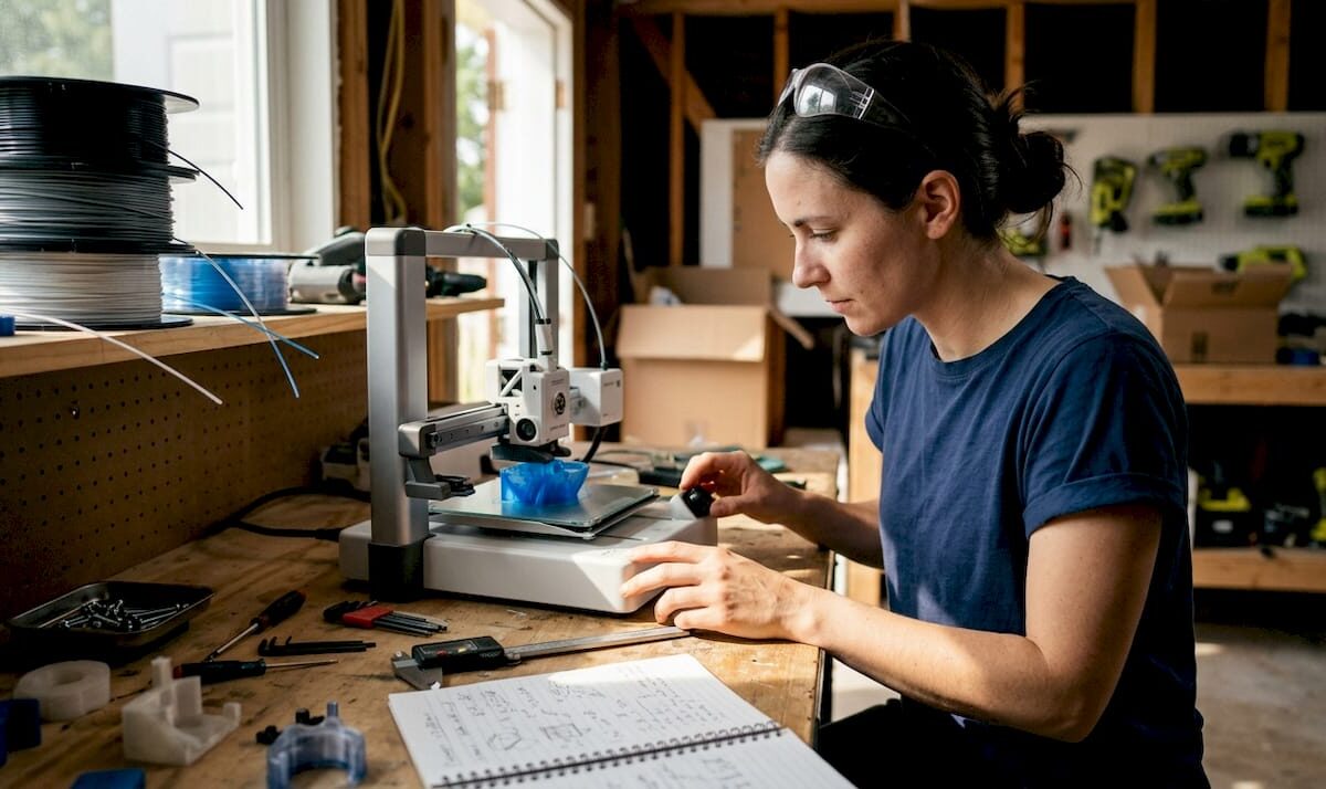 Engineer oversees 3D printing prototype process