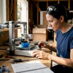 Engineer oversees 3D printing prototype process