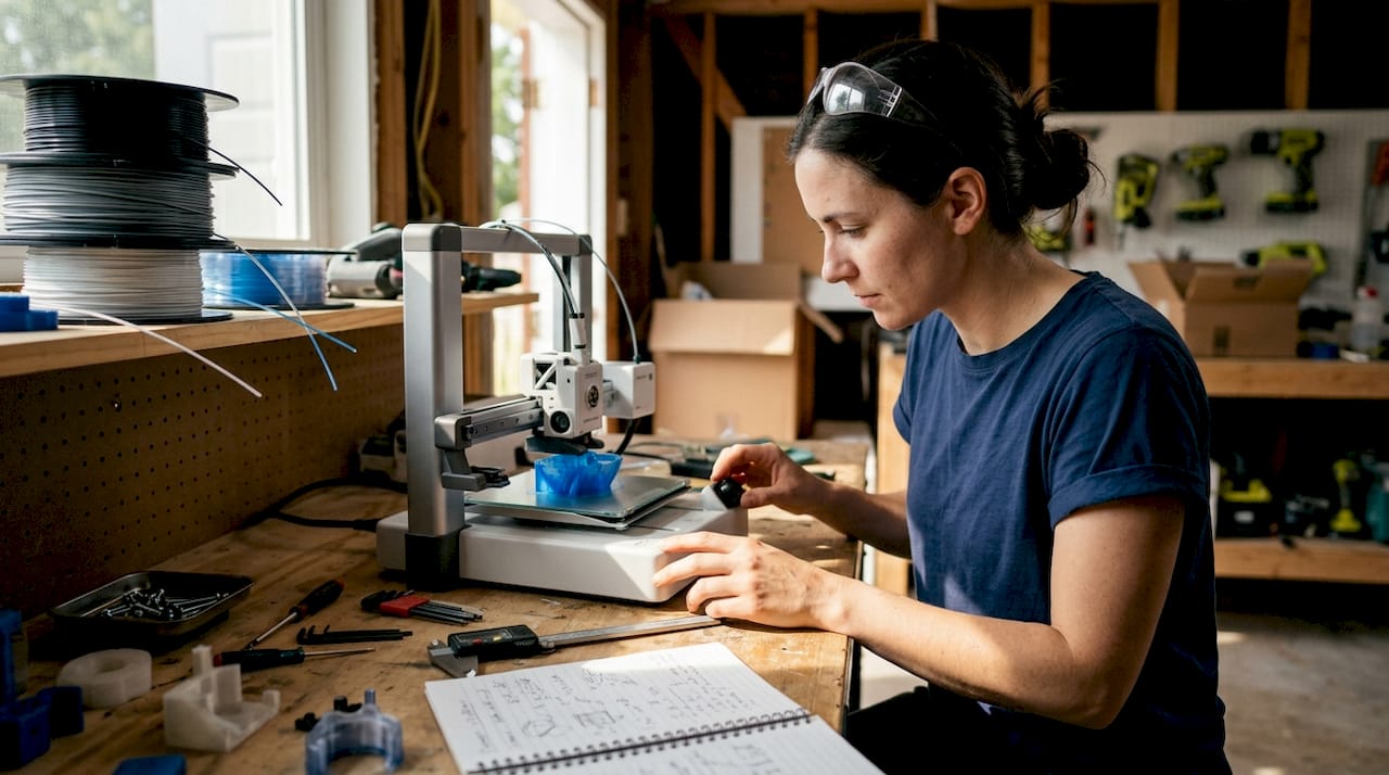 Engineer oversees 3D printing prototype process