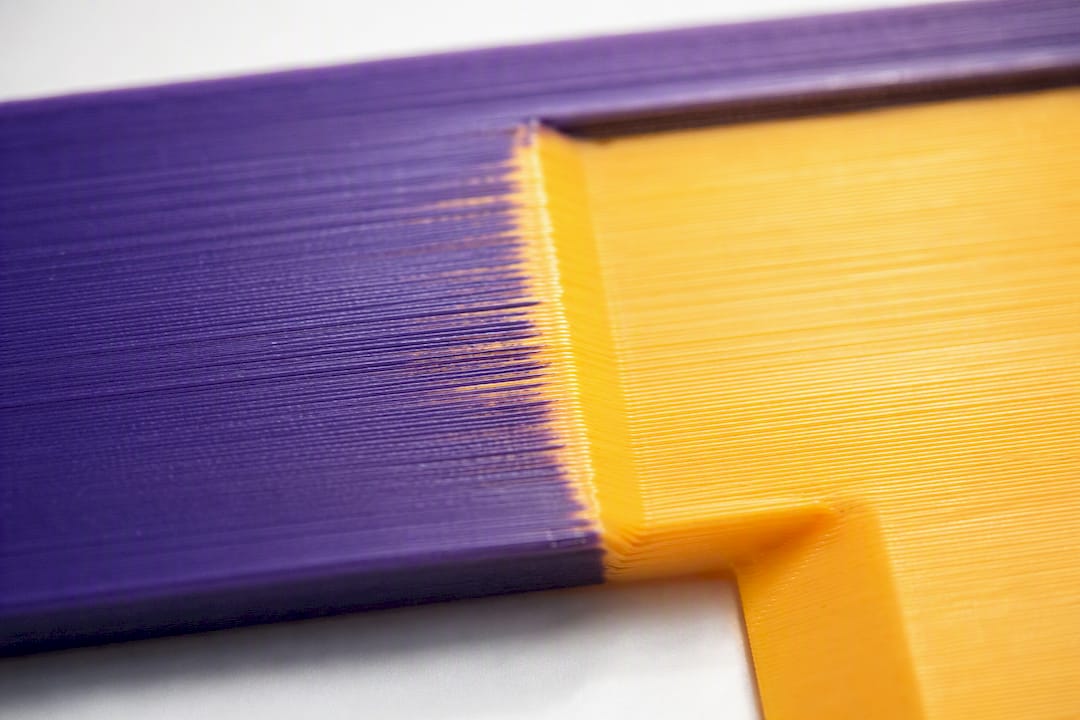 Color bleed visible at a printed boundary