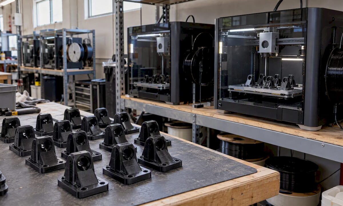 Repeated FDM parts beside production printers