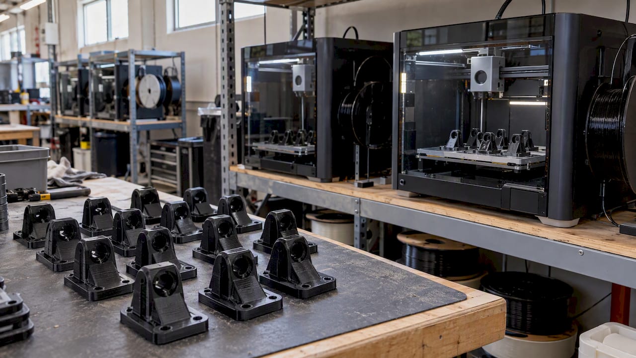 Repeated FDM parts beside production printers